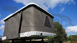 Палатка М2 на крышу автомобиля черная 219x166x38 см | Podgotoffka.Ru